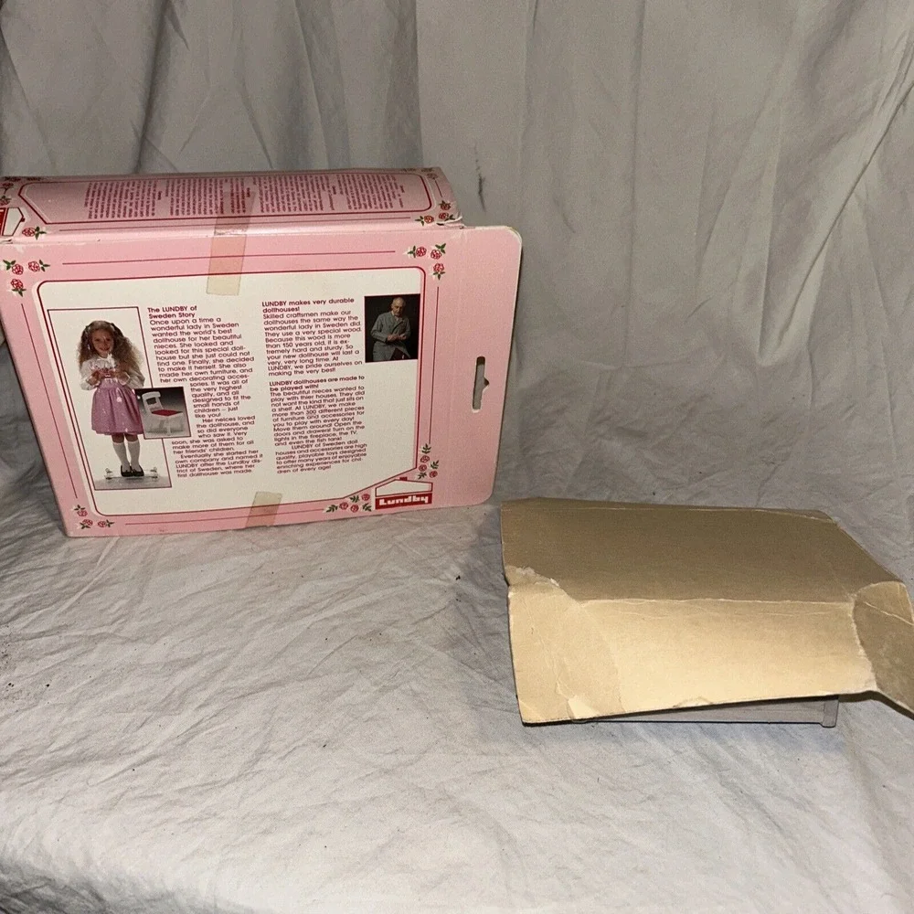 Lundby 9626 Bathroom Set Toilet,‎ Bathtub & Sink With Mirror NEW Vintage D4